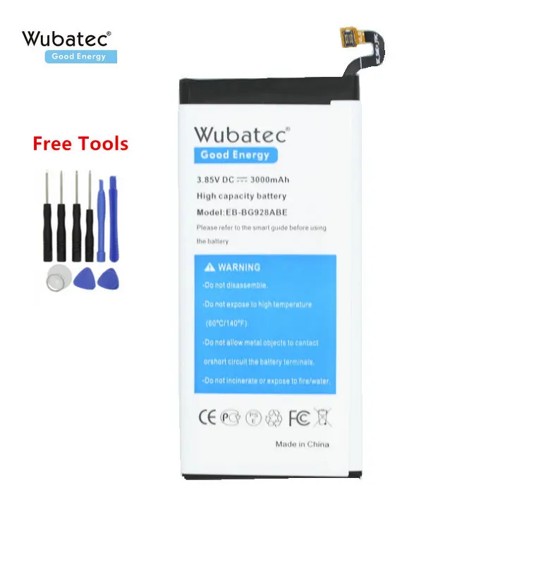 Wubatec 1x3000 мАч EB-BG928ABE батарея для Samsung Galaxy S6 edge Plus Edge + G928F G928V G928S G9280 G928T G928A G928P