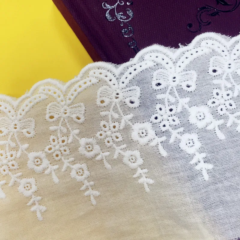8.5cm 3.34" wide 10 yard ivory cotton fabric embroidered tapes lace trim ribbon 10301QL4K198
8.5cm 3.34" wide 10 yard ivory cotton fabric embroidered tapes lace trim ribbon 10301QL4K198