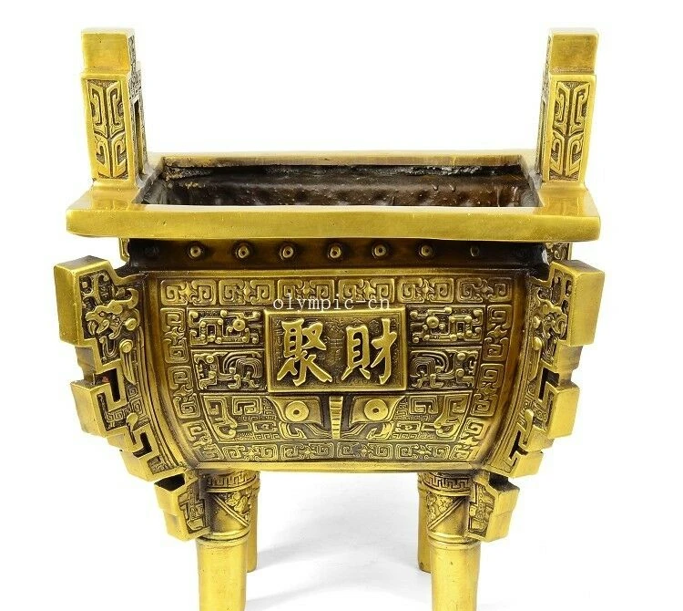 15'' brass copper carved Eight diagrams auspicious beast treasure ancient vessel
15'' brass copper carved Eight diagrams auspicious beast treasure ancient vessel