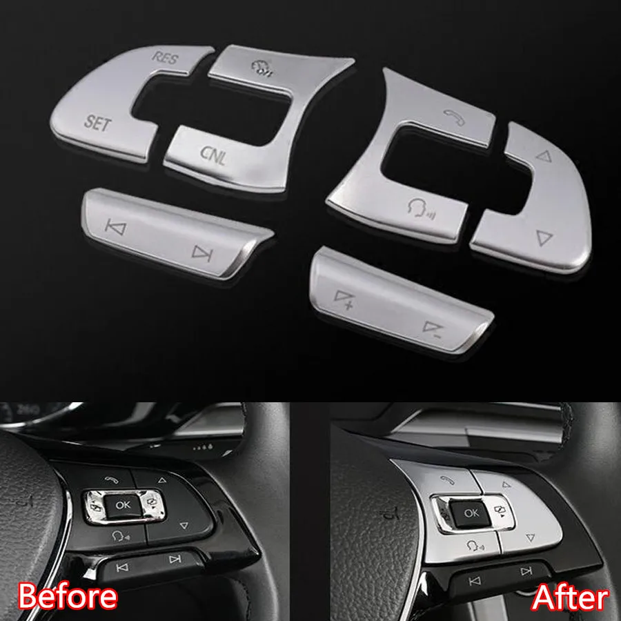YAQUICKA 6Pcs/set Car Steering Wheel Button Switch Decor Trim Styling Cover Sticker For VW Passat B8 Tiguan L GOLF7 MK7
YAQUICKA 6Pcs/set Car Steering Wheel Button Switch Decor Trim Styling Cover Sticker For VW Passat B8 Tiguan L GOLF7 MK7