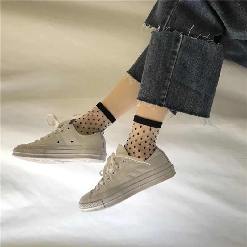 SP&CITY New Arrival Striped Transparent Short Socks Popular Fashion Fishnet Socks Punk Rock Dot Vintage Chic Low Sock Slippers
SP&CITY New Arrival Striped Transparent Short Socks Popular Fashion Fishnet Socks Punk Rock Dot Vintage Chic Low Sock Slippers