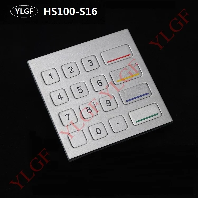 Металлическая клавиатура 8-контактная линия сканирования (кабель I/O) YLGF HS100-S16