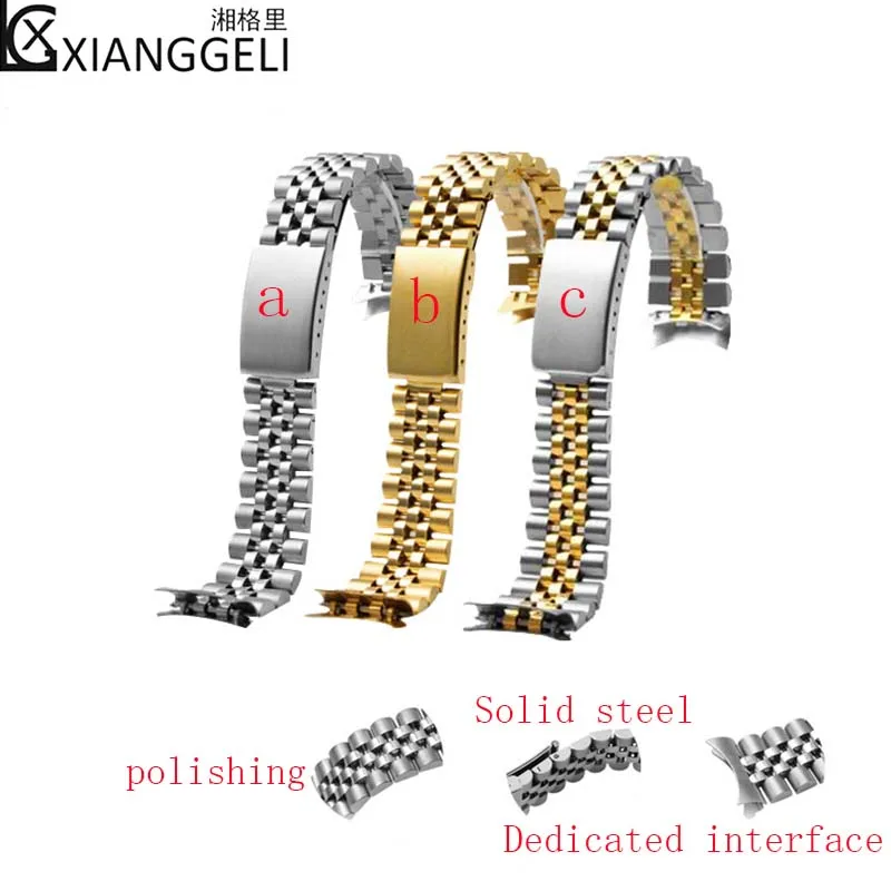 Watch accessories 20mm five beads stainless steel waterproof watch belt For Rolex men and women one-piece buckle sports strap
Watch accessories 20mm five beads stainless steel waterproof watch belt For Rolex men and women one-piece buckle sports strap