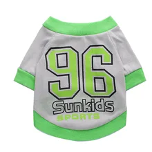 Summer Coat Fake Number 96 Sunkids Sports Shirt Vest Dogs Clothes Fashion T-shirt Costume For Chihuahua Puppy Dogs