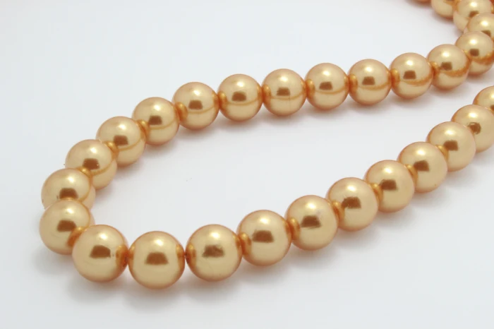 100pcs/lot Pearl champagne Chunky Beads 12mm Gumball Imitation Gold | Украшения и аксессуары