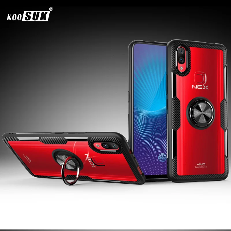 Чехол для VIVO Z1i Роскошный прозрачный ПК + карбоновое волокно полное защитное