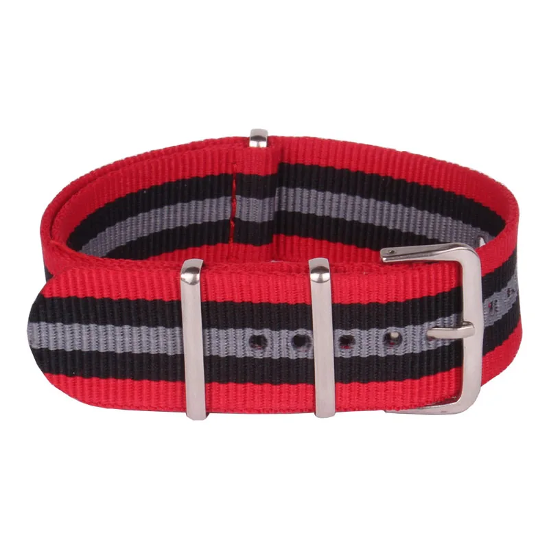 20 mm Cambo Red/Black/Grey Nato Woven Fiber watchband 20mm Nylon Watch Bracelet Strap Wristwatch Band Buckle For Hours Belts
20 mm Cambo Red/Black/Grey Nato Woven Fiber watchband 20mm Nylon Watch Bracelet Strap Wristwatch Band Buckle For Hours Belts