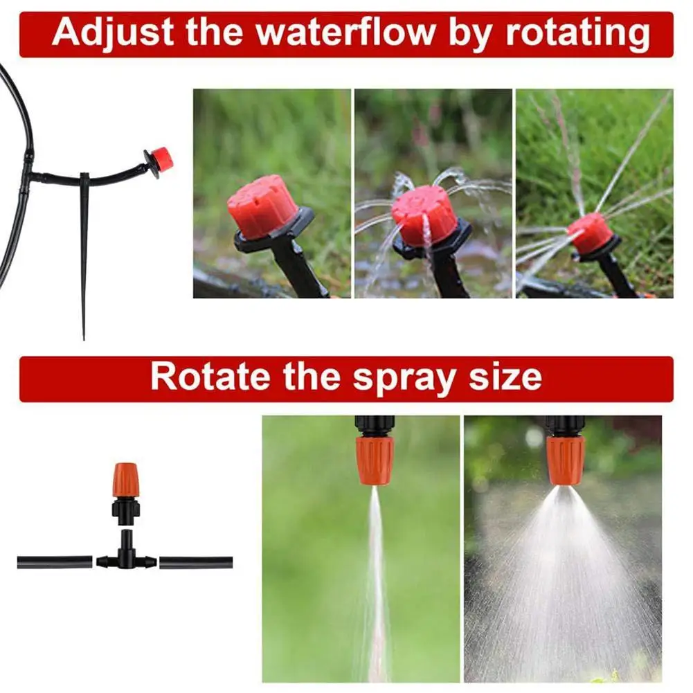 30M/98.42FT Adjustable Dripper DIY Automatic Watering Device Drip Irrigation Suit Flower Watering
30M/98.42FT Adjustable Dripper DIY Automatic Watering Device Drip Irrigation Suit Flower Watering