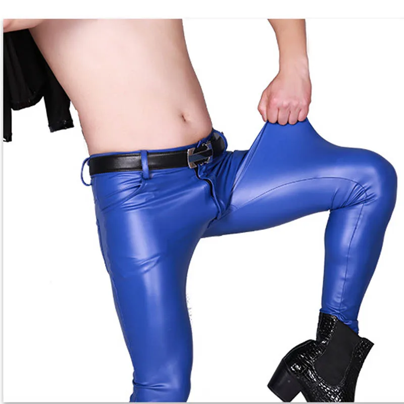 PU Faux Leather Shiny Pencil Pants Glossy Stage Pants Plus Size Sexy Men Elastic Tight Casual Trousers Skinny Thicken Leggings
PU Faux Leather Shiny Pencil Pants Glossy Stage Pants Plus Size Sexy Men Elastic Tight Casual Trousers Skinny Thicken Leggings