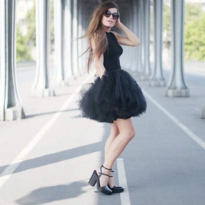 Chic Fashion Mini Puffy Tulle Skirts Women Short Ball Gowns Pleat Burgundy Black Dark Green Tutu Skirt Women Clothing
Chic Fashion Mini Puffy Tulle Skirts Women Short Ball Gowns Pleat Burgundy Black Dark Green Tutu Skirt Women Clothing