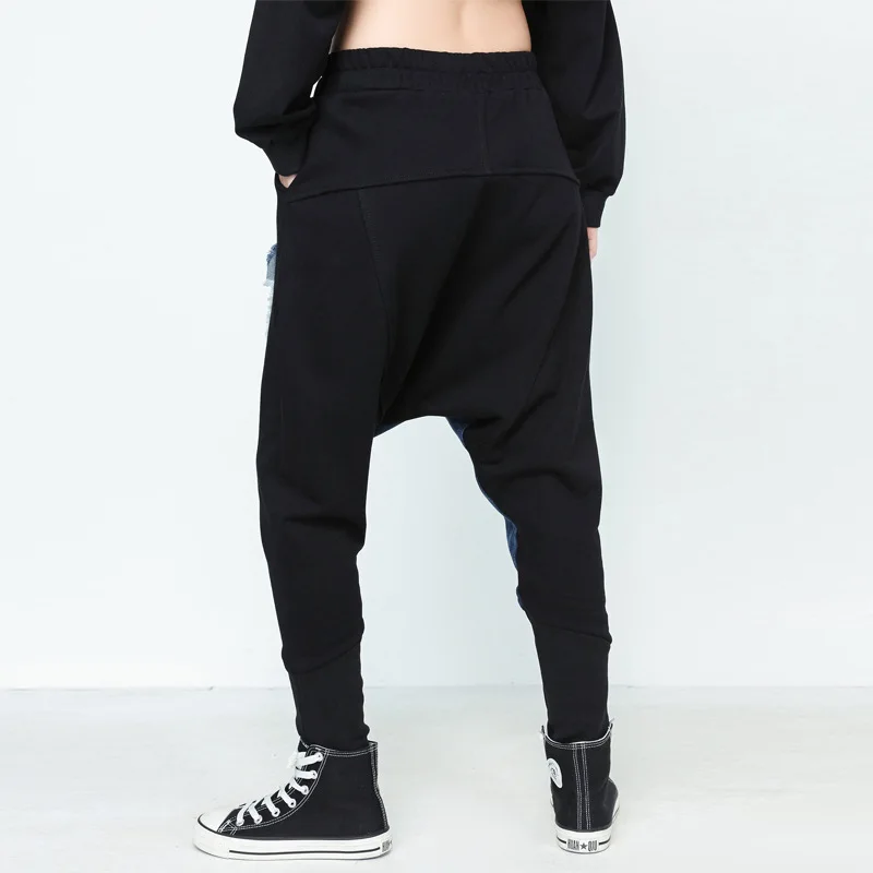 2018 spring and autumn new women's feet harem pants wild fashion personality stitching elastic waist casual pants women
2018 spring and autumn new women's feet harem pants wild fashion personality stitching elastic waist casual pants women