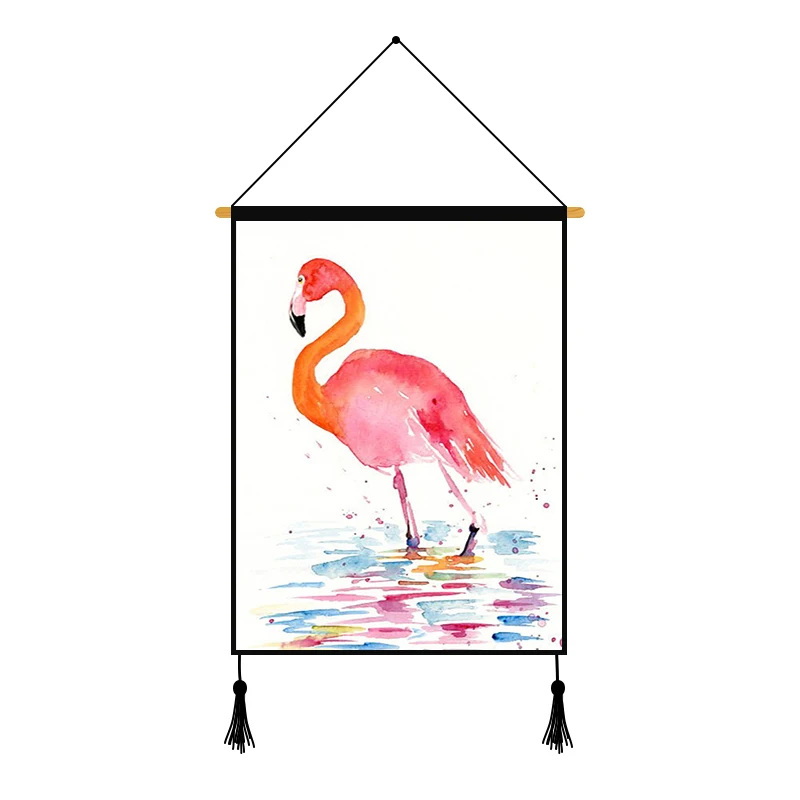 Summer Canvas Painting Beachside Flamingo Wall art Hanging in Living Room for Pink Party Decoration Scroll Decorative Pictures
Summer Canvas Painting Beachside Flamingo Wall art Hanging in Living Room for Pink Party Decoration Scroll Decorative Pictures