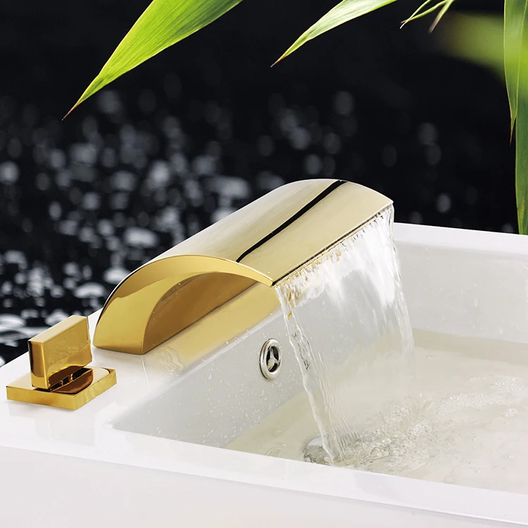 Free ship Gold PVD 3 pcs widespread Waterfall Bathroom Bath Roman Tub Faucet Deck mounted
Free ship Gold PVD 3 pcs widespread Waterfall Bathroom Bath Roman Tub Faucet Deck mounted