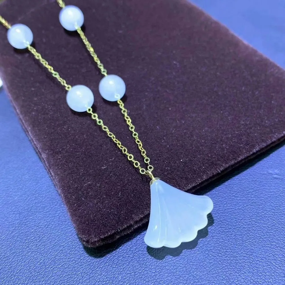 SHILOVEM 18k yellow gold Natural white Jasper Pendants classic fine Jewelry women wedding none necklace plant mymz15.514hby
SHILOVEM 18k yellow gold Natural white Jasper Pendants classic fine Jewelry women wedding none necklace plant mymz15.514hby