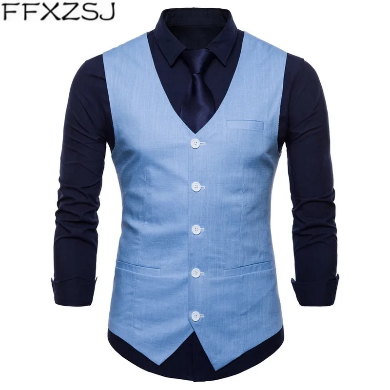 FFXZZSJMens Slim Fit Single Breasted Suit Vest 2019 Brand New Formal Dress Business Wedding Vest Waistcoat Men Solid Color Gilet
FFXZZSJMens Slim Fit Single Breasted Suit Vest 2019 Brand New Formal Dress Business Wedding Vest Waistcoat Men Solid Color Gilet