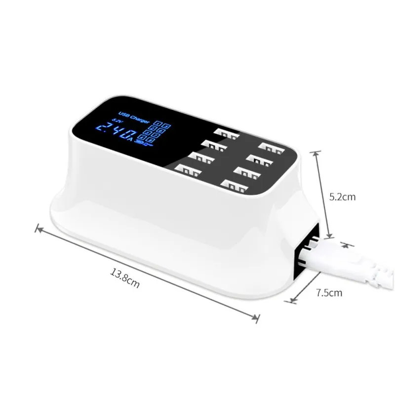 Security Environmental Protection LCD Display Adapter Smart 8-port USB Mobile Phone Charger
Security Environmental Protection LCD Display Adapter Smart 8-port USB Mobile Phone Charger
