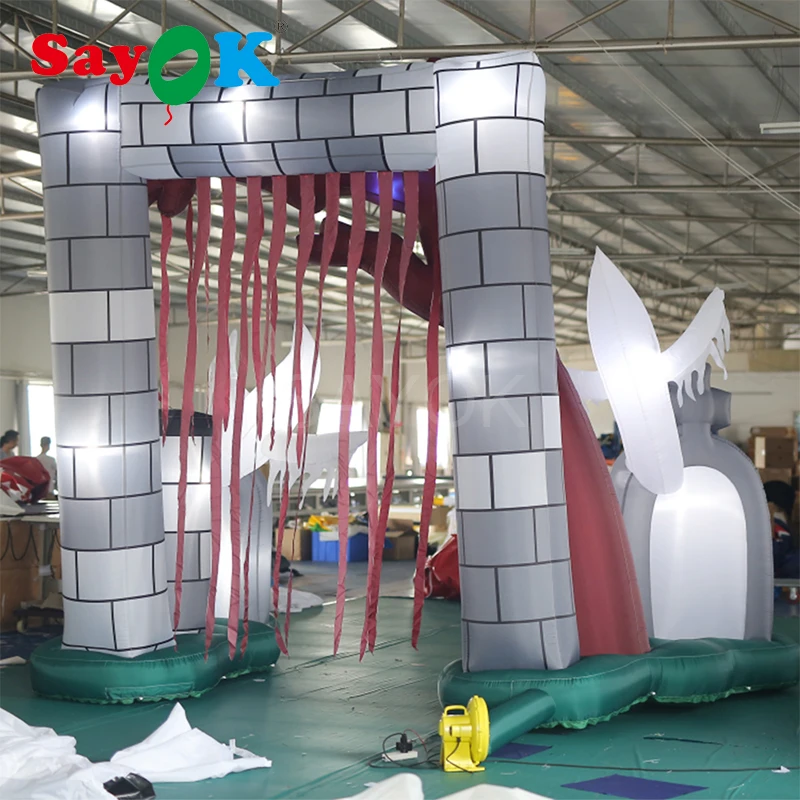 Sayok Inflatable Halloween Entrance Archway Inflatable Gravestone with Grim Reaper with Led Lights Yard Decoration
Sayok Inflatable Halloween Entrance Archway Inflatable Gravestone with Grim Reaper with Led Lights Yard Decoration