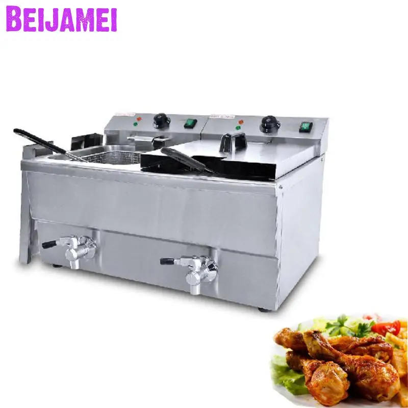BEIJAMEI 11LFE-2 фритюрница большой емкости для жарки чипсов и курицы коммерческий Электрический фритюрный станок
BEIJAMEI 11LFE-2 фритюрница большой емкости для жарки чипсов и курицы коммерческий Электрический фритюрный станок