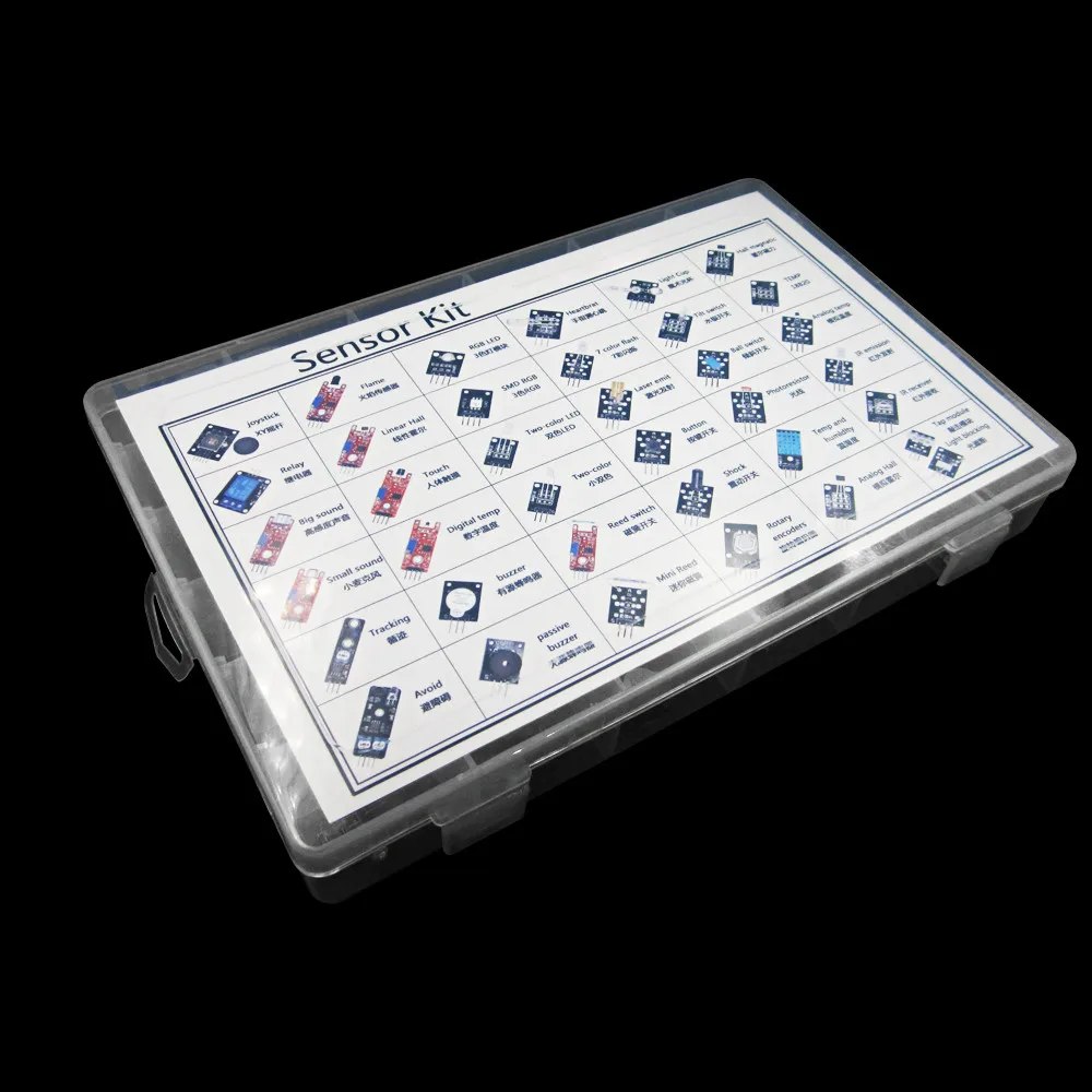 37 IN 1 SENSOR KITS FOR HIGH-QUALITY For Starters New (Works with Official for Boards)with box D
37 IN 1 SENSOR KITS FOR HIGH-QUALITY For Starters New (Works with Official for Boards)with box D