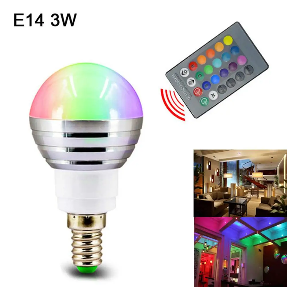 HobbyLane 3 Вт RGB Светодиодная лампа цветная Волшебная точечная с пультом