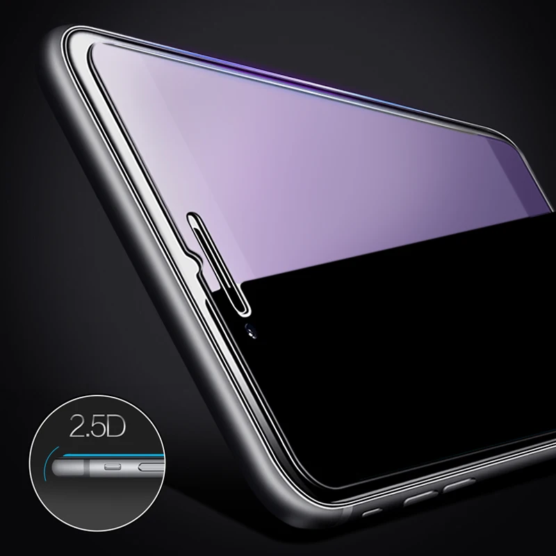 9H 2.5D защита от синего света закаленное стекло для iPhone 12 11 Pro XR X Xs Max 6 6s 7 8 экрана