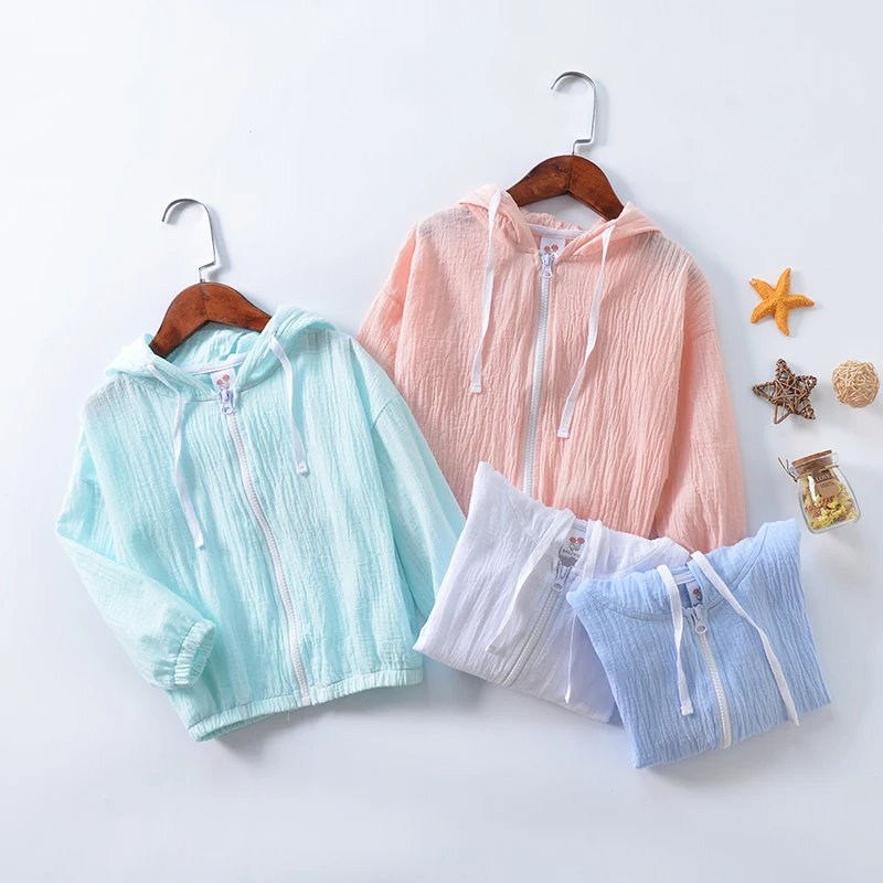 2021 new summer children's long sleeve cardigans boys' and girls' tops sunblock top hooded zipper coats
2021 new summer children's long sleeve cardigans boys' and girls' tops sunblock top hooded zipper coats