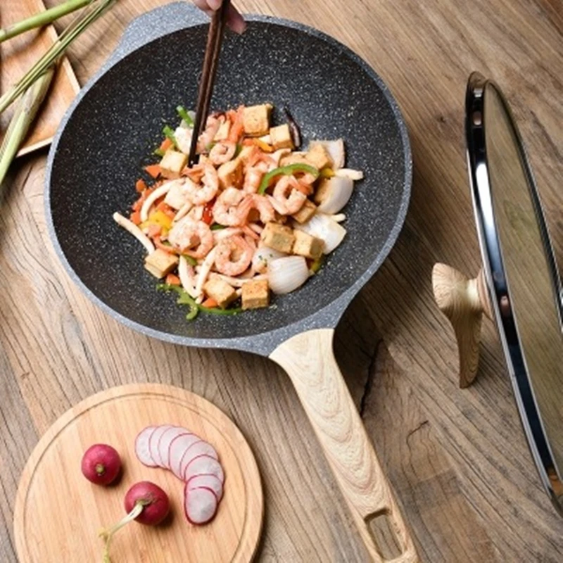 Master Star Chinese Medical Stone Wok With Lid Aluminum Alloy No Lampblack Cooker Pots Gas Induction Universal | Дом и сад