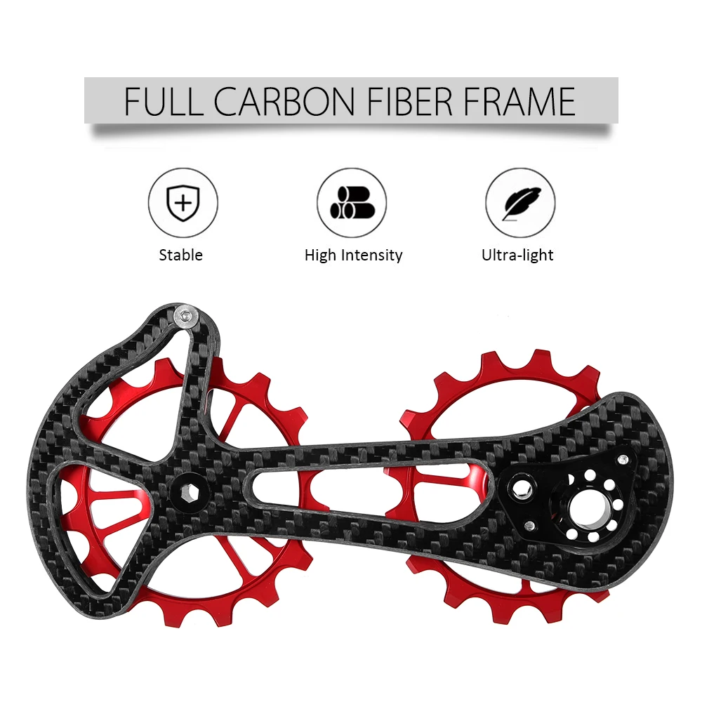16T Bicycle Bike Ceramic Bearing Jockey Pulley Wheel Set Carbon Fiber Rear Derailleurs Guide for Shimano 5800/5700/4600/4700/105
16T Bicycle Bike Ceramic Bearing Jockey Pulley Wheel Set Carbon Fiber Rear Derailleurs Guide for Shimano 5800/5700/4600/4700/105