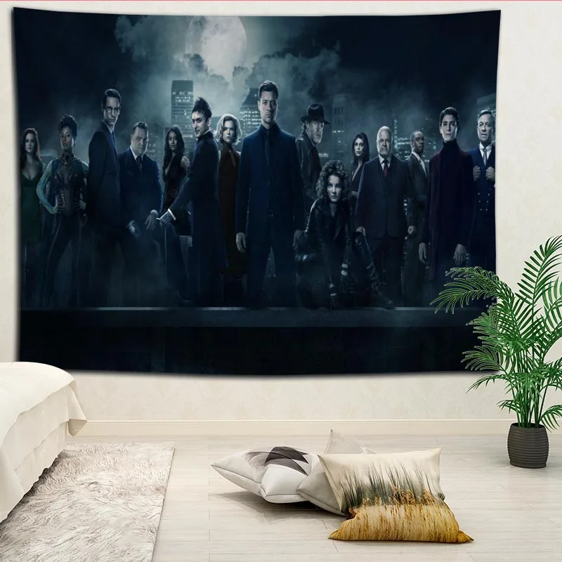 Gotham wall decor tapestry layout room painting background wall decoration bedcloth tapestries custom logo
Gotham wall decor tapestry layout room painting background wall decoration bedcloth tapestries custom logo