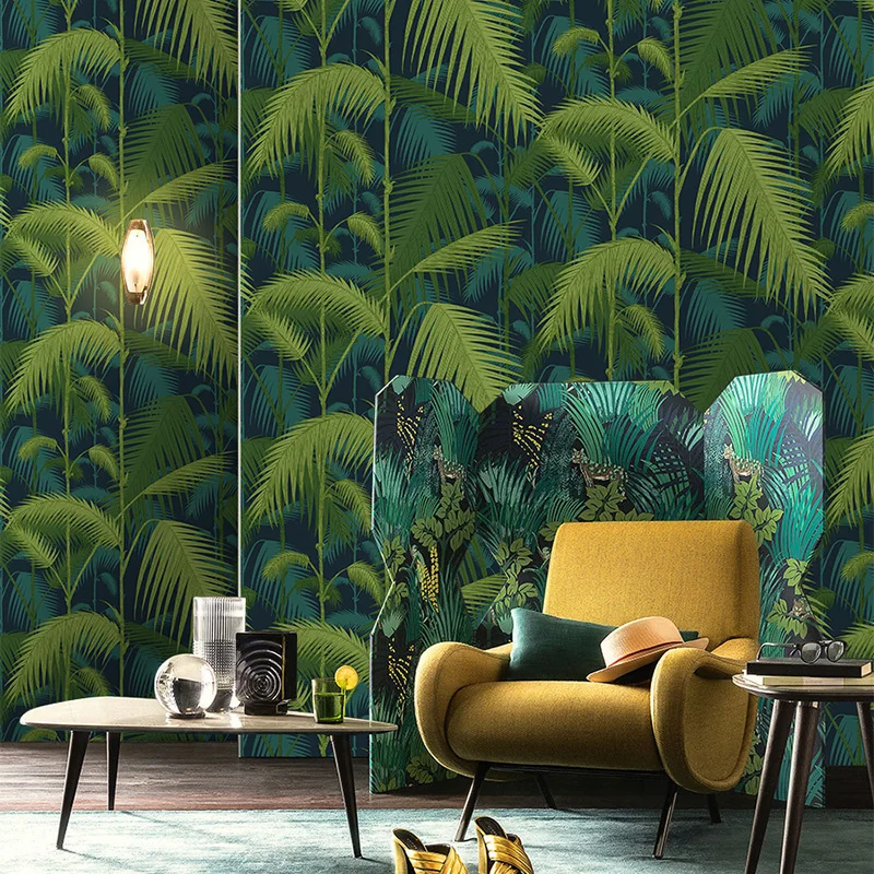 Southeast Asian wind coconut leaves wallpaper green plants living room sofa TV background wall home decor bedroom wallpaper roll
Southeast Asian wind coconut leaves wallpaper green plants living room sofa TV background wall home decor bedroom wallpaper roll