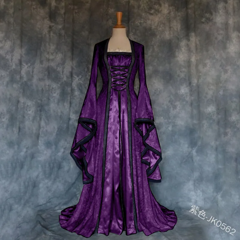 New Medieval Dress Halloween Costumes for Women Cosplay Palace Noble Long Robes Ancient Bell Sleeve Princess Costume Dress S-4XL
New Medieval Dress Halloween Costumes for Women Cosplay Palace Noble Long Robes Ancient Bell Sleeve Princess Costume Dress S-4XL