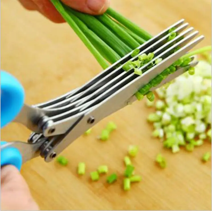 Steel Kitchen scissors Multi functional Stainless 5 Layers Scissors Sushi Shredded Scallion Cut Herb Spices Scissors 100pcs/lot
Steel Kitchen scissors Multi functional Stainless 5 Layers Scissors Sushi Shredded Scallion Cut Herb Spices Scissors 100pcs/lot