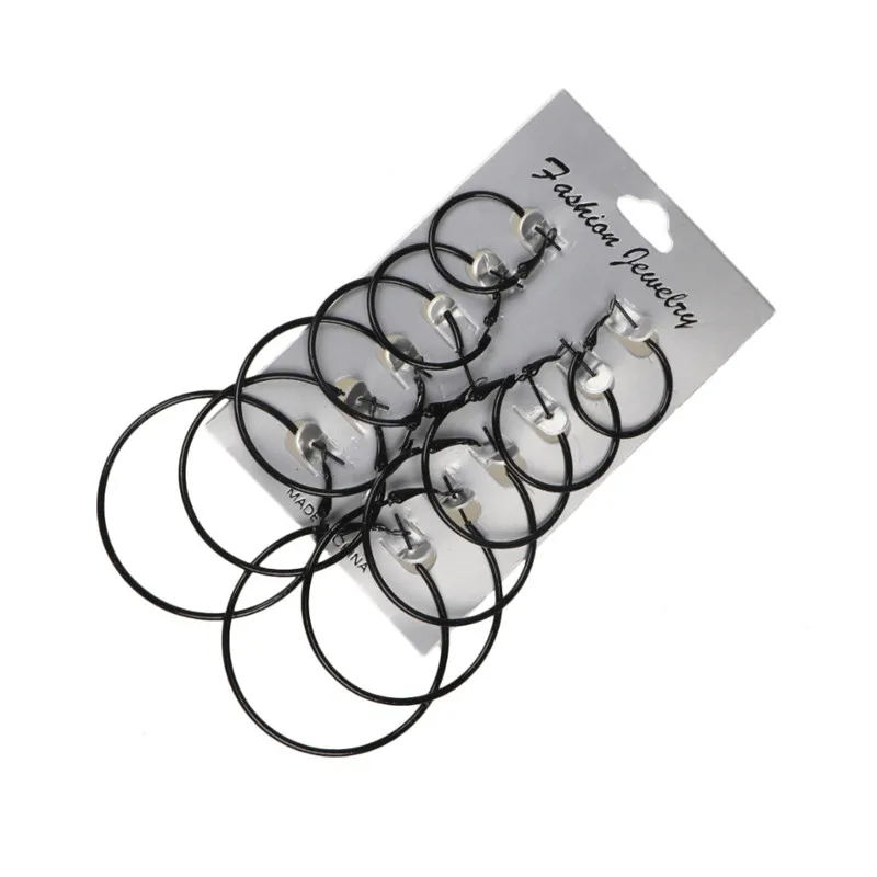 JAVRICK 6 Pairs/Set Hoop Earrings For Women Jewelry Circle Trendy Black White Charm Simple
JAVRICK 6 Pairs/Set Hoop Earrings For Women Jewelry Circle Trendy Black White Charm Simple