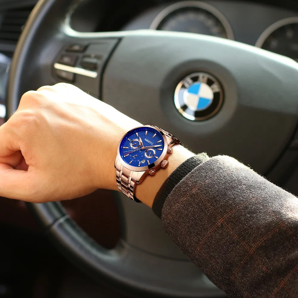NIBOSI Top Brand Luxury Blue Rose Gold Watch Men Fashion Sport Quartz Mens Watches Full Steel Waterproof Watch Relogio Masculino
NIBOSI Top Brand Luxury Blue Rose Gold Watch Men Fashion Sport Quartz Mens Watches Full Steel Waterproof Watch Relogio Masculino
