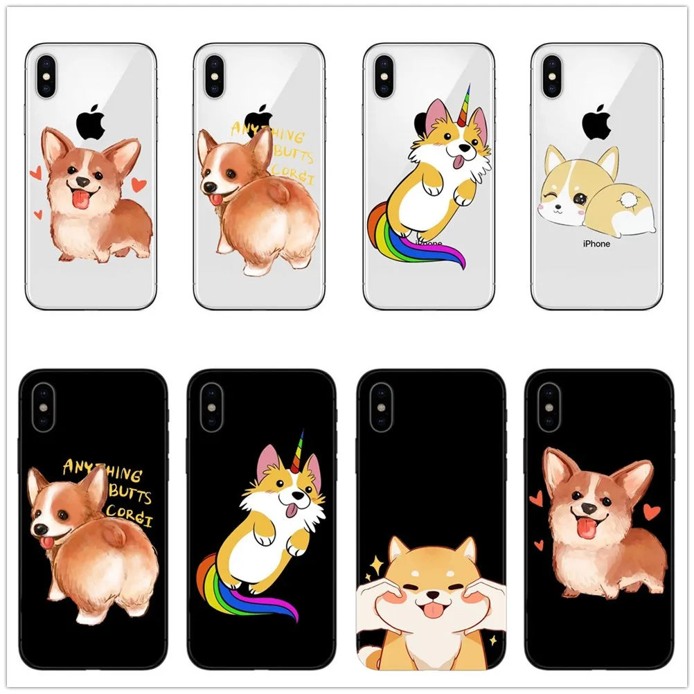Супер Симпатичный чехол Corgi для Apple iPhone 7 5 5S SE 6 6S 8 Plus X сексуальный мультяшный