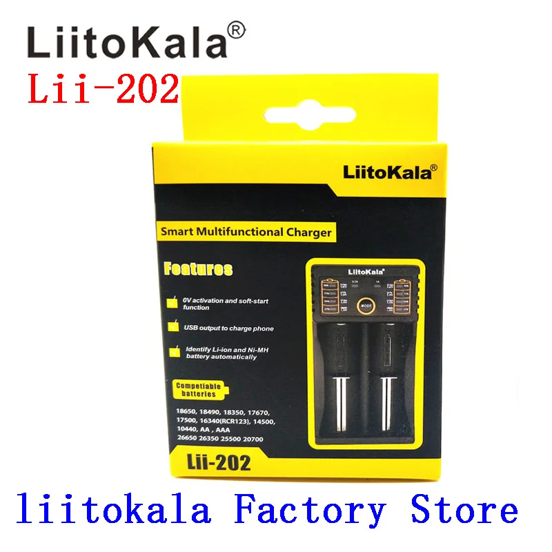 Liitokala Lii-202 5V plug 3.7V/1.2V AA/AAA 18650/26650/16340/14500/10440/18500 26500 Rechargeable lithium batter Charger
Liitokala Lii-202 5V plug 3.7V/1.2V AA/AAA 18650/26650/16340/14500/10440/18500 26500 Rechargeable lithium batter Charger