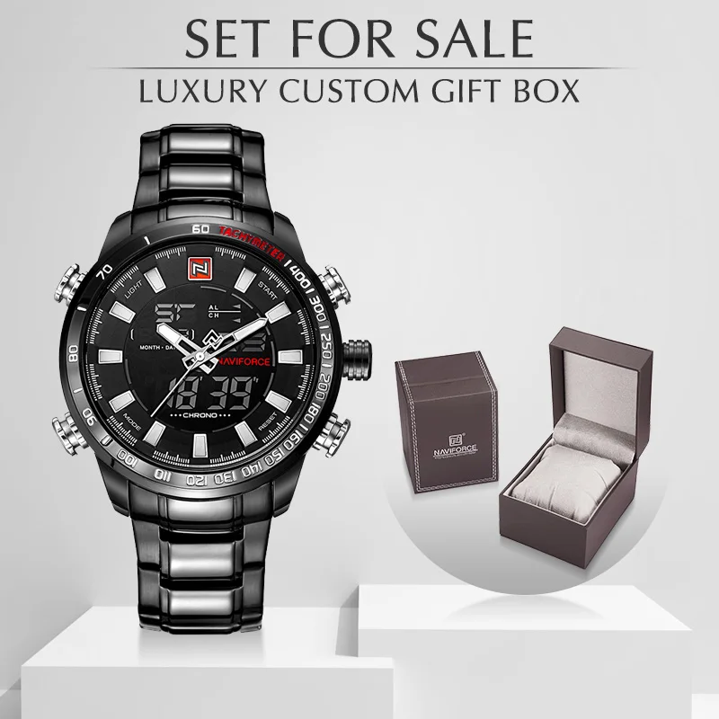 NAVIFORCE Top Luxury Brand Men Watches Quartz Military Men's Clock With Box Set For Sale Waterproof Man Watch Relogio Masculino
NAVIFORCE Top Luxury Brand Men Watches Quartz Military Men's Clock With Box Set For Sale Waterproof Man Watch Relogio Masculino