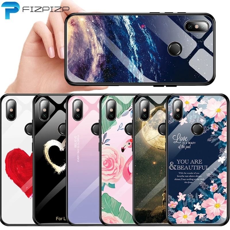 Чехол из закаленного стекла для телефона XiaoMi Mi 8 9 A1 A2 Lite Mix 3 RedMi Note 7 Pro 6 Y3 7S с узором