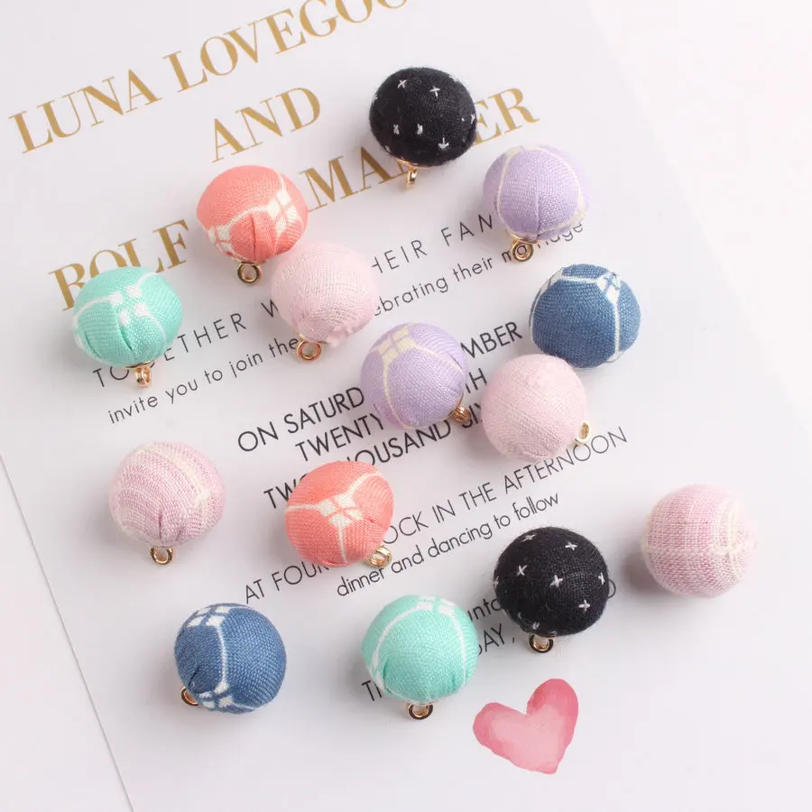 10pcs/lot 14mm Colorful weave cloth Covered Round Ball Beads Charms Pendant For DIY Earrings Necklace Bracelet Jewelry Making
10pcs/lot 14mm Colorful weave cloth Covered Round Ball Beads Charms Pendant For DIY Earrings Necklace Bracelet Jewelry Making