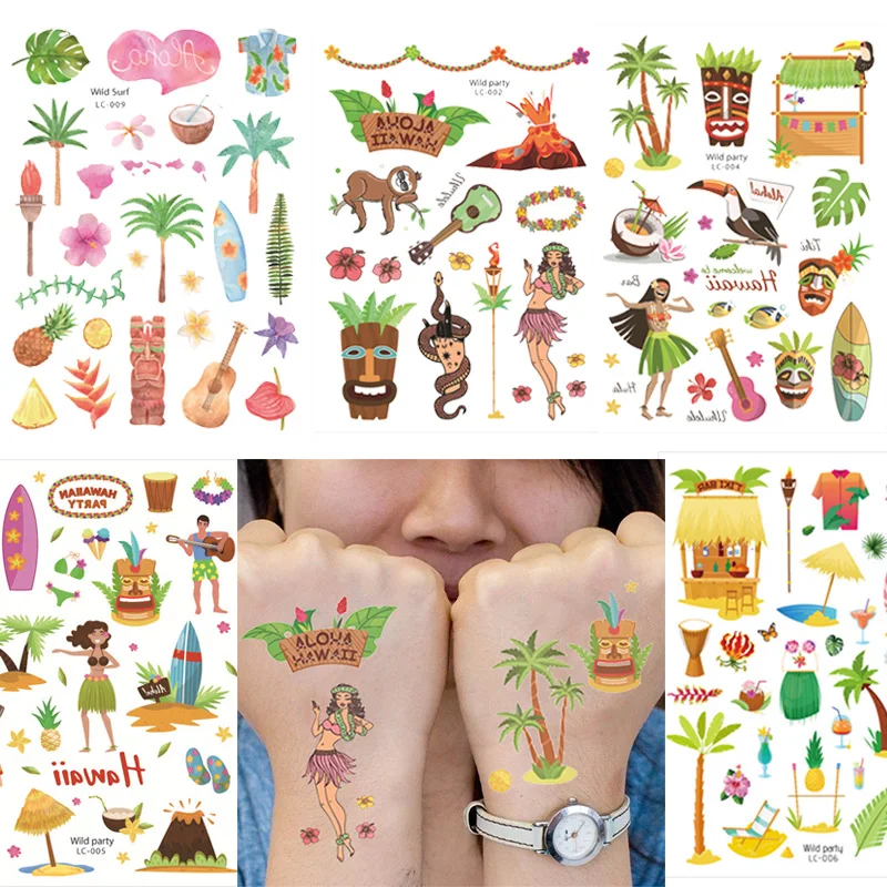 WEIGAO Hawaiian Beach Party Water Proof Tattoo Stickers Fun Aloha Flamingo Theme Birthday Decor Kids Luau Party Temporary Tattoo
WEIGAO Hawaiian Beach Party Water Proof Tattoo Stickers Fun Aloha Flamingo Theme Birthday Decor Kids Luau Party Temporary Tattoo