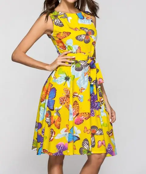 Женское богемное платье с оборками, Привлекательное платье с высокой талией, лето 2022 
Женское богемное платье с оборками, Привлекательное платье с высокой талией, лето 2022