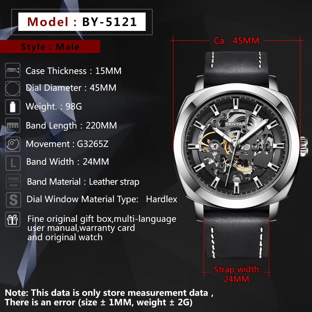 2018 BENYAR top brand waterproof men's new Beni luxury waterproof mechanical chronograph relogio masculino
2018 BENYAR top brand waterproof men's new Beni luxury waterproof mechanical chronograph relogio masculino