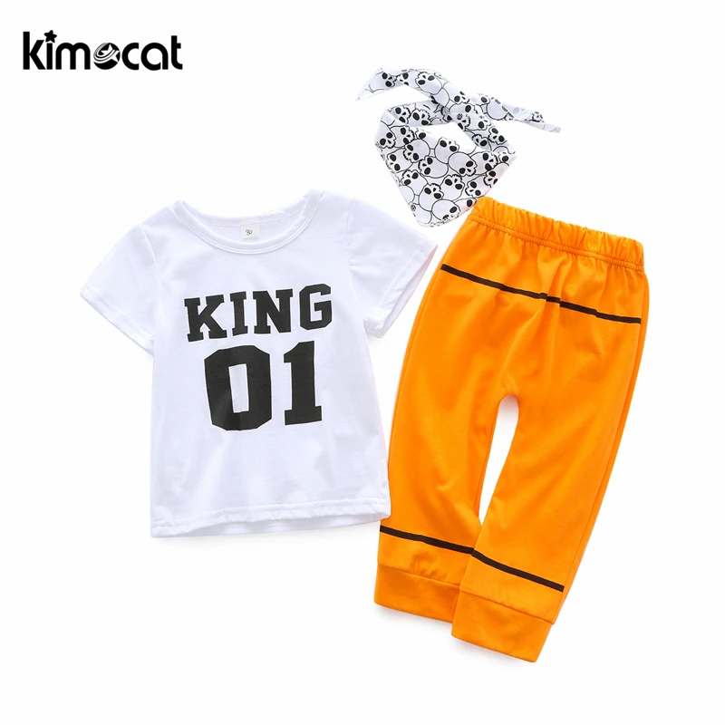 Kimocat Baby Boy Girl Clothes 2pcs King Printting Toddler Kids Boys Clothing Set Children Infant T-shirt + Pants Tracksuit Suits
Kimocat Baby Boy Girl Clothes 2pcs King Printting Toddler Kids Boys Clothing Set Children Infant T-shirt + Pants Tracksuit Suits
