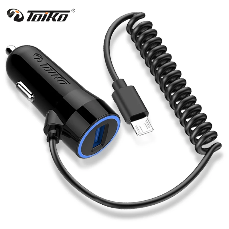 TOIKO 3.4A 5V Auto Car Charger with Micro USB Coil Cable for Android Mobile Phone Charging Port Travel Charge Adapter Universal
TOIKO 3.4A 5V Auto Car Charger with Micro USB Coil Cable for Android Mobile Phone Charging Port Travel Charge Adapter Universal