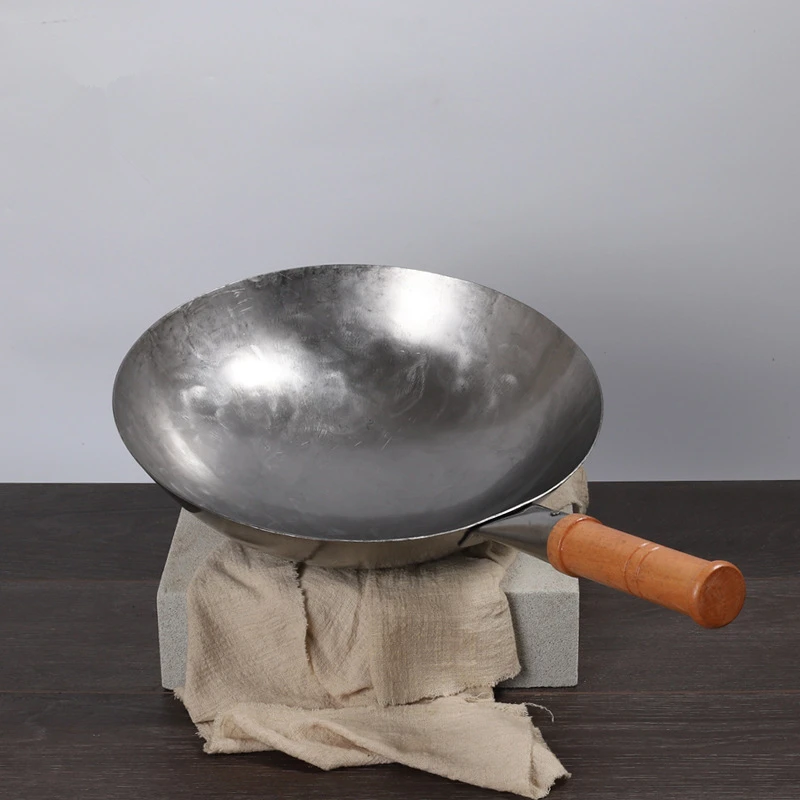 Master Star Chinese Traditional Iron Woks Non-sticking Kitchen Gas Cookware 100% Handmade Wok For Cooker 32/34CM | Дом и сад