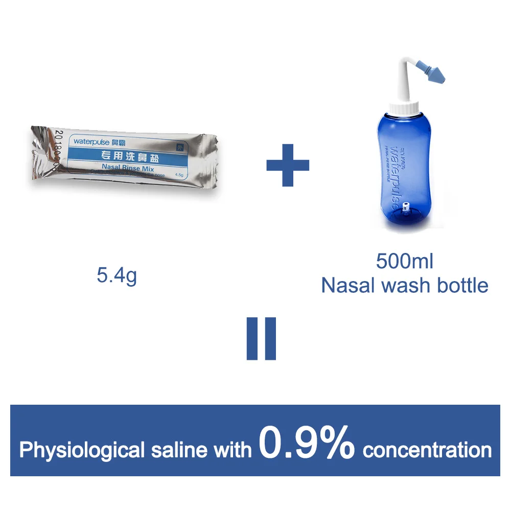 Водоимпульсный носовой полив физиологический соленый 500 мл для промывания носа