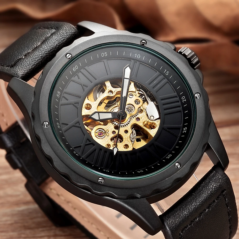 2020 Vintage Men's Watch Luxury Brand Skeleton Wristwatch Relogio Masculino Male Leather Bands Automatic Mechanical Watches
2020 Vintage Men's Watch Luxury Brand Skeleton Wristwatch Relogio Masculino Male Leather Bands Automatic Mechanical Watches