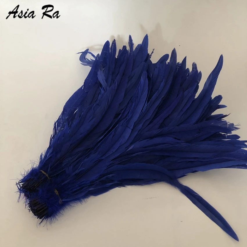 

Азия РА оптовая продажа с фабрики 500 шт./лот 20-25 см 8-10 дюймов отбеленный и окрашенный Королевский синий Петух coque хвост перья для поделок