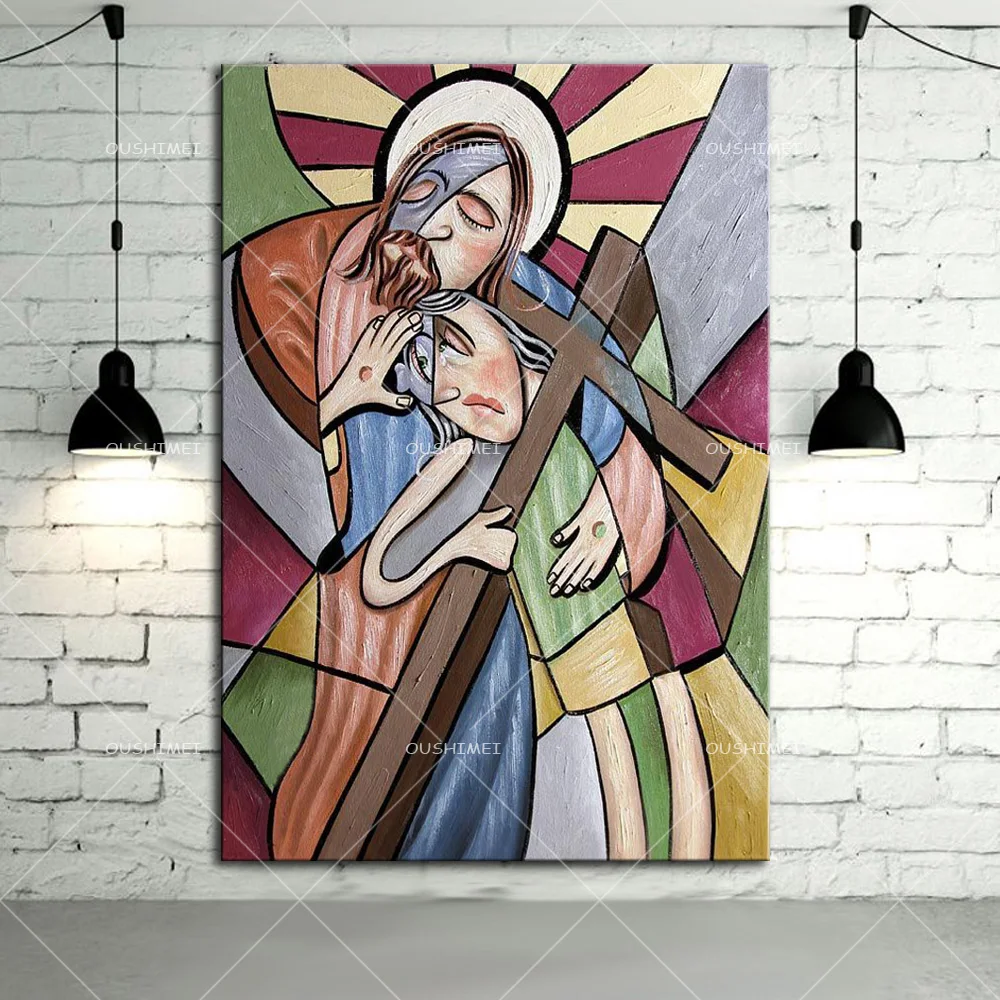 Hand Painted Modern Mural Christian Canvas Picture Wall Abstact Figure Jesus Painting Hang Paintings For Room Oil Painting
Hand Painted Modern Mural Christian Canvas Picture Wall Abstact Figure Jesus Painting Hang Paintings For Room Oil Painting
