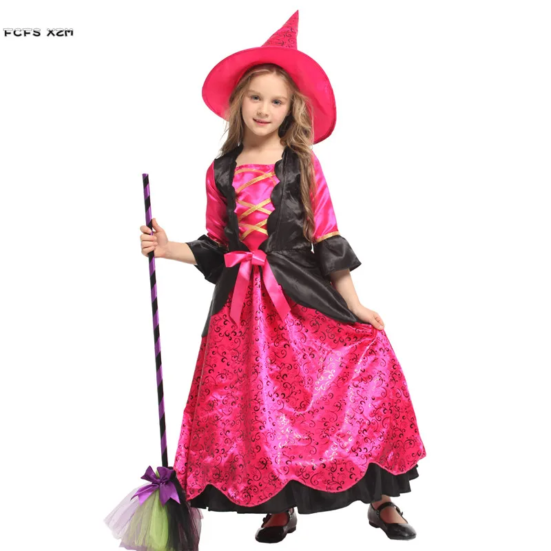 M-XL Pink Girls Halloween Witch Costumes Kids Children Sorceress Cosplay Purim Carnival parade Stage play Masquerade party dress
M-XL Pink Girls Halloween Witch Costumes Kids Children Sorceress Cosplay Purim Carnival parade Stage play Masquerade party dress